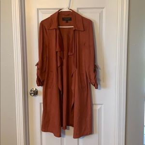 Marc New York Rust-Colored Faux Suede Blazer